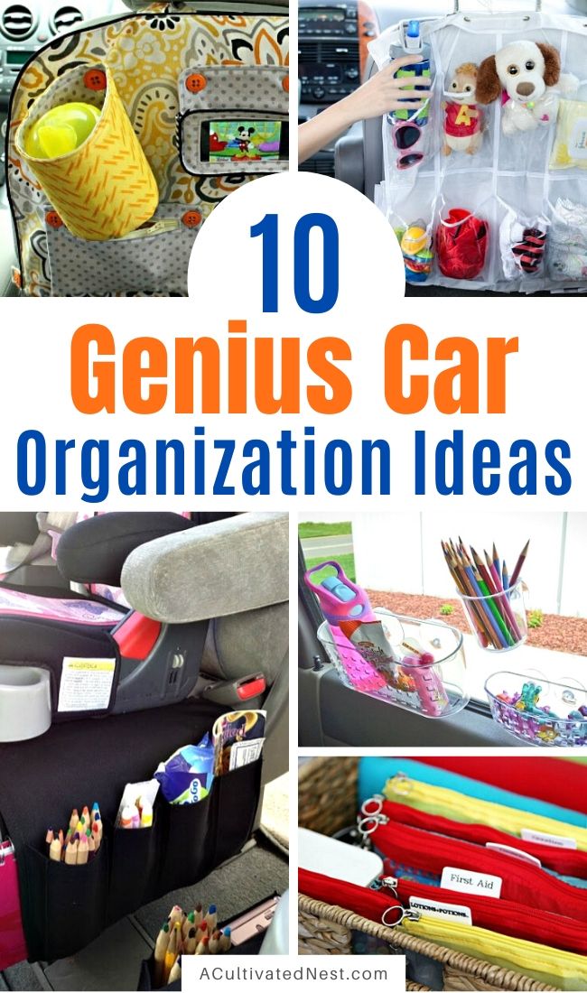 10 Clever Car Organization Ideas- Frugal Ways to Organize Your Car!