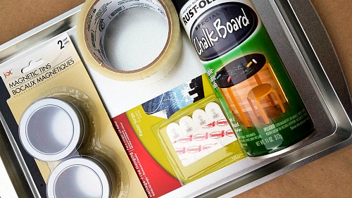 DIY Magnetic Dollar Store Spice Rack- If your spice cabinet is disorganized, you need to try this easy (and frugal) DIY organizer! Here's how to make a magnetic dollar store spice rack! | dollar store DIY, Dollar Tree DIY, organizing ideas, kitchen organizing tips, easy DIY, spice organization, how to organize your spices, inexpensive organization solutions