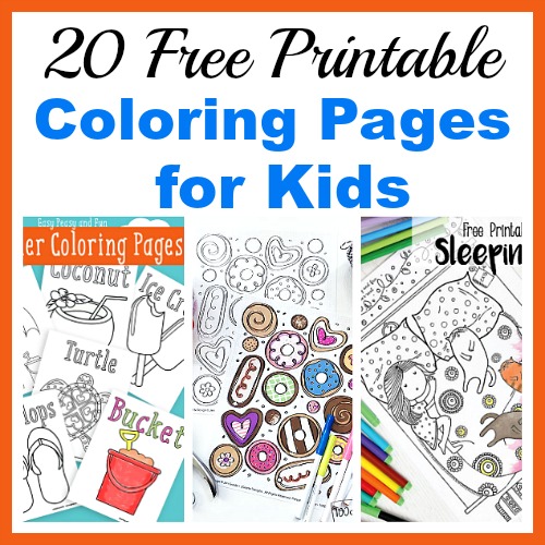 Cute Coloring Pages - Free Printable - Easy Peasy and Fun