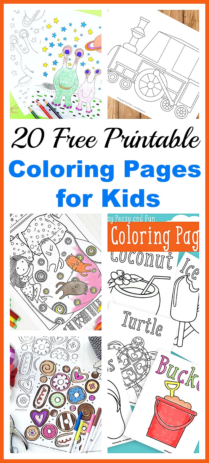 20 Free Printable Coloring Pages for Kids- An easy and inexpensive way to keep your kids entertained is with these free printable coloring pages for kids! Seasonal coloring pages included! | holiday coloring pages, Christmas, Valentine's Day, Easter, Thanksgiving, kids activity #printables #kidsColoringPages #coloringPages #coloringPrintables