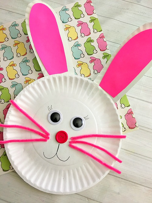 Paper plate 2024 bunny craft