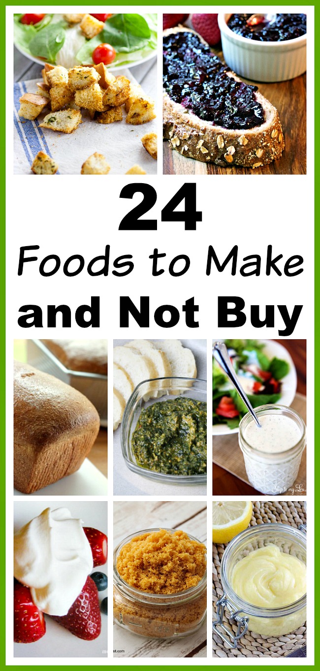 24 Foods to Make and Not Buy- Making your own food staples is a great way to save money! For some easy recipes, take a look at these 24 foods to make and not buy! | #recipe #homemade #saveMoney #FrugalLiving #ACultivatedNest