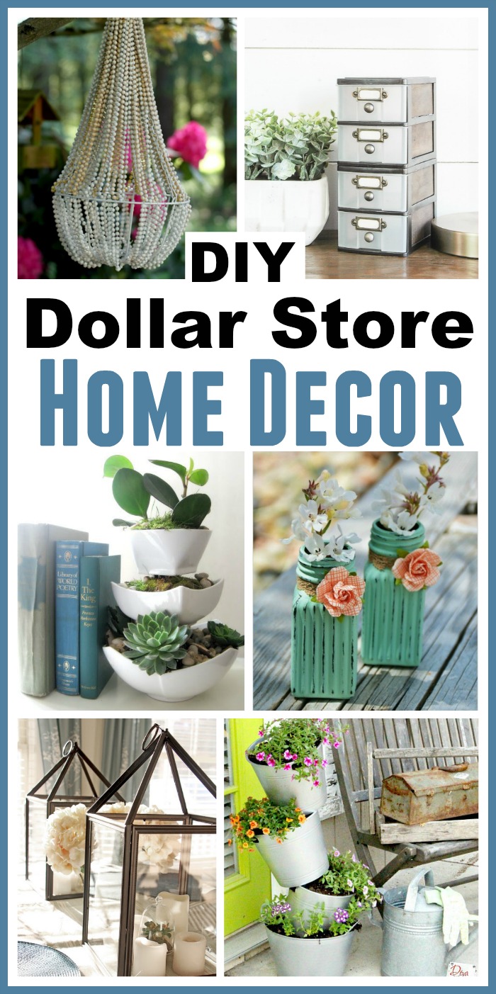 DIY Dollar Store Decorating Ideas- It's possible to have a beautiful home on a budget! Check out these brilliant DIY Dollar Store Home Decorating Projects! After all, it doesn't get much cheaper than the dollar store. You won't believe that these beautiful projects started out as dollar store items! | DIY home decorating ideas, decorating on a budget #diy #decor #dollarStore #craft