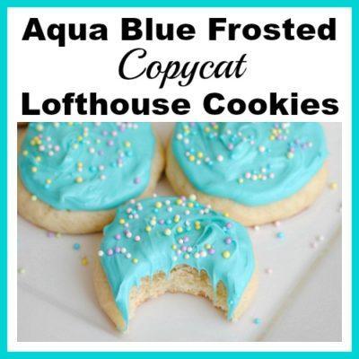 Aqua Blue Frosted Copycat Lofthouse Cookies