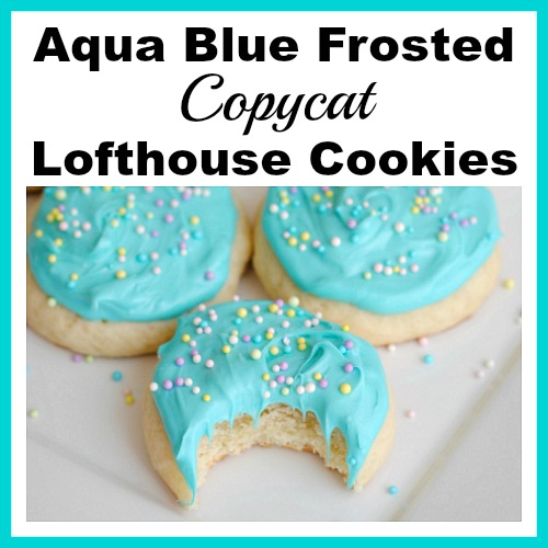 Aqua Blue Frosted Copycat Lofthouse Sugar Cookies