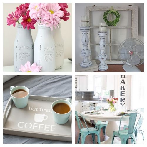 20 DIY Chalk Paint Projects- Chalk paint makes it easy to distress furniture and update your decor. Here are 20 original ways to decorate with chalk paint! | chalk paint furniture makeovers, bright decor, summer decor, frugal DIY project, chalk paint DIY project, #DIY #diyProject #chalkyPaint #decor #ACultivatedNest