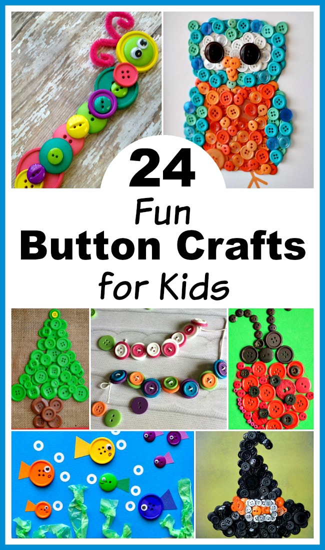 24 Fun Button Crafts for Kids