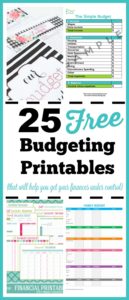 25 Free Budgeting Printables- Take Control of Your Finances!