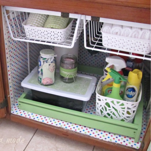 How to Organize the Cabinet Under the Kitchen Sink