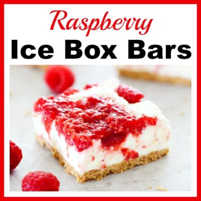 Raspberry Ice Box Bars