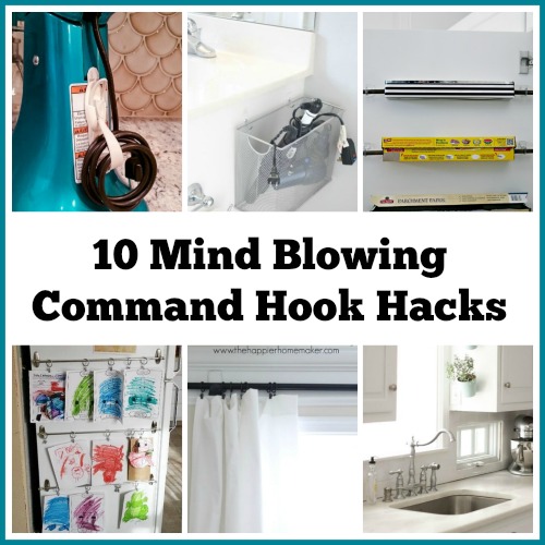 10 Mind Blowing Command Hook Hacks You Need To Know- Command Hooks can be amazing home organization tools if used the right way! For some great inspiration, check out these 10 amazing Command Hook hacks! | organizing tips, organization hacks, pantry organization, bathroom organization, kitchen organization, organize your home, #organizing #homeOrganization #ACultivatedNest