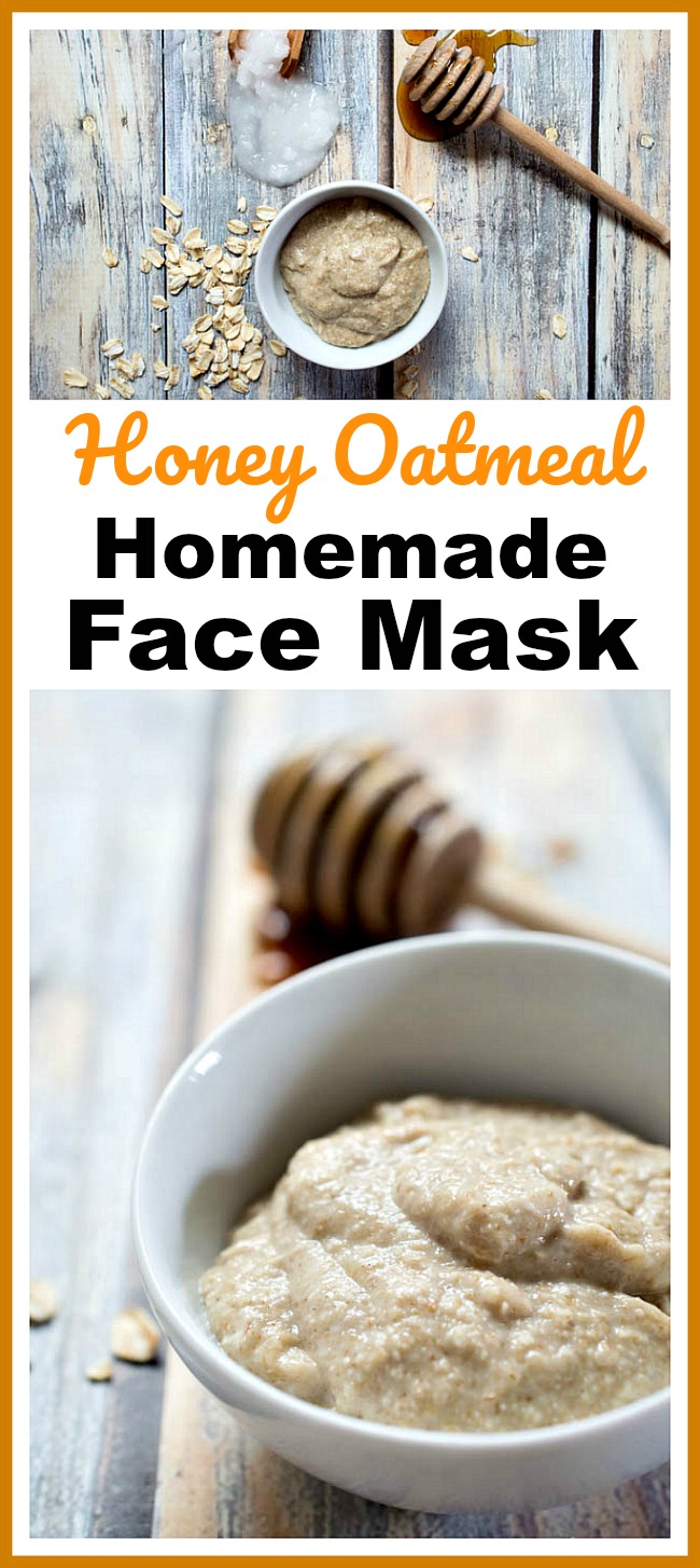 Honey Oatmeal Homemade Face Mask- Make this honey oatmeal homemade face mask for your next DIY spa day and it'll leave your skin feeling moisturized and looking beautiful! | DIY beauty product, oats, all-natural, make your own face mask