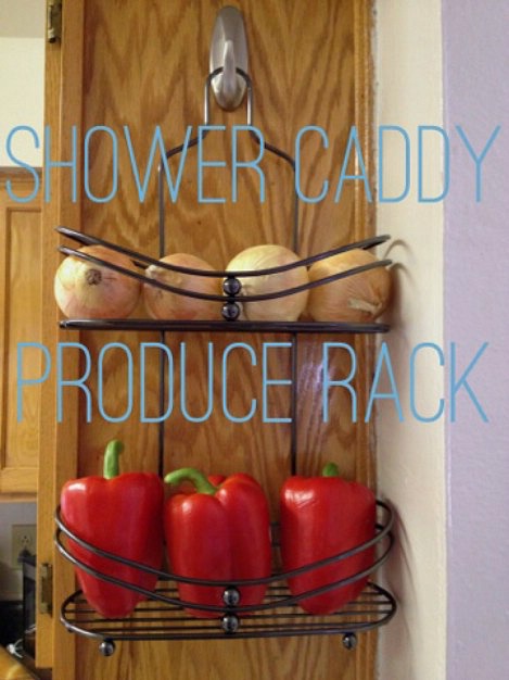 DIY Produce Rack Command Hook Hack- Command Hooks can be amazing home organization tools if used the right way! For some great inspiration, check out these 10 amazing Command Hook hacks! | organizing tips, organization hacks, pantry organization, bathroom organization, kitchen organization, organize your home, #organizing #homeOrganization #ACultivatedNest