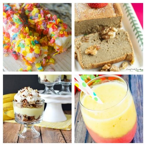16 Delicious Dessert Recipes Using Bananas- Don't throw out your bananas when they get old. Instead, use them in one of these delicious ways to enjoy bananas! There are so many tasty banana desserts! | #recipe #dessertRecipe #dessert #food #ACultivatedNest