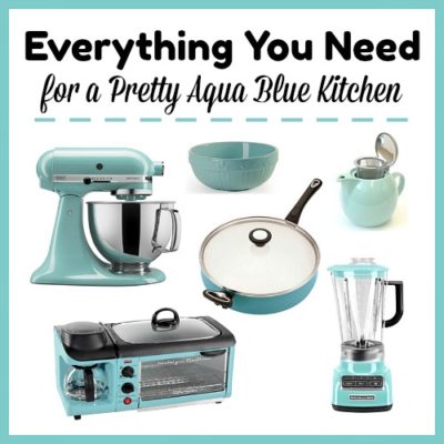 Everything You Need for a Pretty Aqua Blue Kitchen