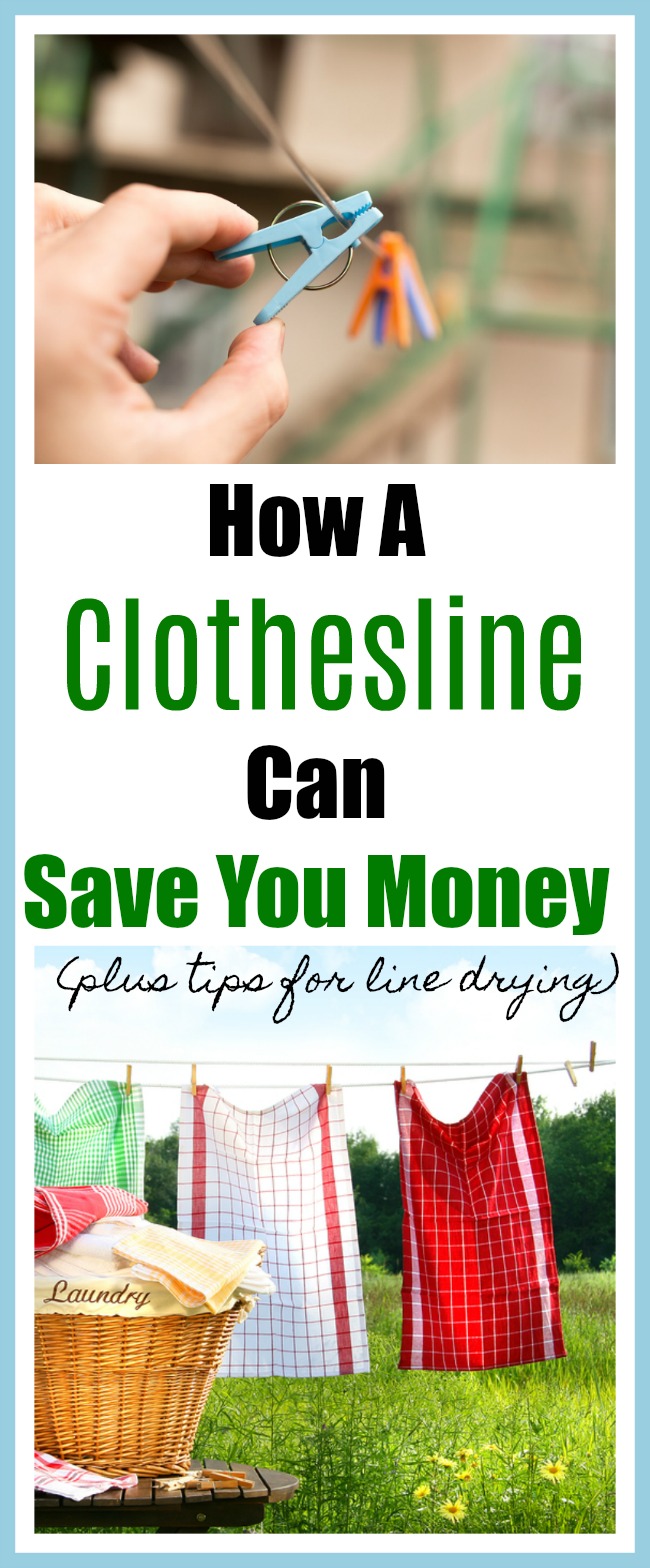 How A Clothesline Can Save You Money - Once upon a time, every backyard had a clothesline full of clothes flowing in the wind. People are once again finding that's it's a great way to save money as well as having other benefits. Find out all the different ways you can save money, plus we've included some tips for how to line dry. Money saving tips, frugal living, homemaker tips, lost arts, old fashioned living, eco friendly