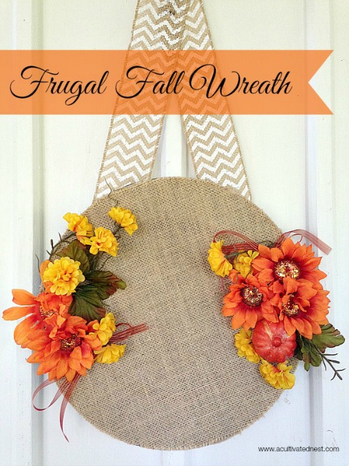 15 Fall DIYs from Dollar Store Materials- You can add a little autumn warmth to your home's decor on a budget with these DIY fall dollar store home decor projects! | Dollar store crafts, DIY home decor projects, fall crafts, fall home decorating projects, decorating on a budget #dollarStoreDIY #craft #diyProjects #fallDecorating #ACultivatedNest