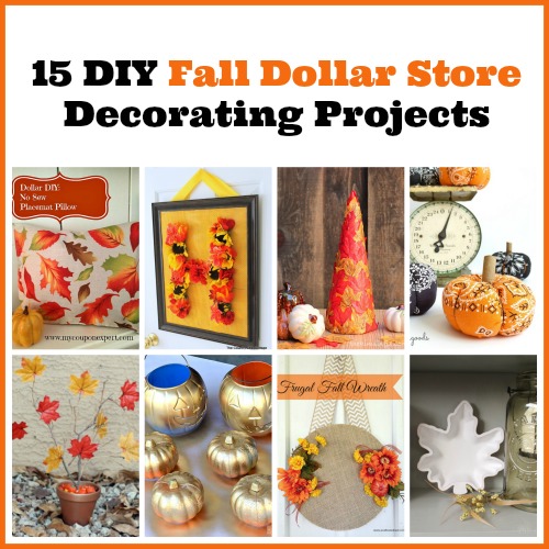 15 DIY Fall Dollar Store Home Decor Projects- Add a little autumn warmth to your table, front door or porch with these beautiful DIY fall dollar store home decor projects! | Dollar store crafts, DIY home decor projects, fall crafts, fall home decorating projects, decorating on a budget #crafts #DIY #diyProjects #fallDecor #ACultivatedNest