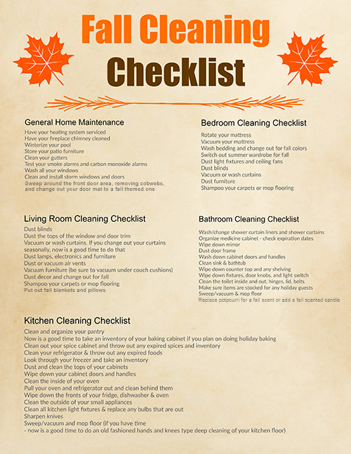 Free Printable Fall Cleaning Schedule- Spring cleaning gets a lot of attention, but if you want to get ready for the holidays you need this fall cleaning checklist free printable! | room by room autumn cleaning schedule, #cleaning #freePrintable #printable #fall #cleaningTips #homemaking #cleaningChecklist #cleaningSchedule #ACultivatedNest