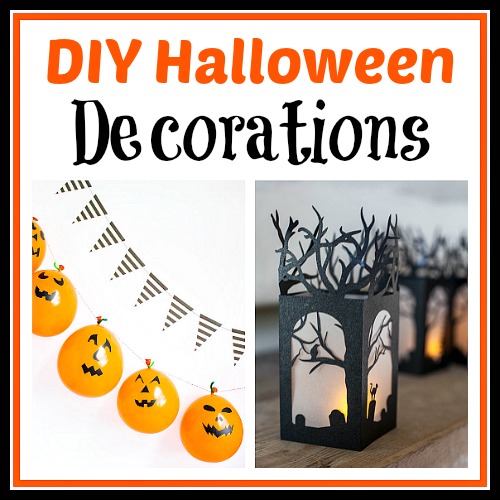 15 Frightfully Fun DIY Halloween Decorations- These DIY Halloween decorations are light on fright, heavy on fun, and easy on the budget! Check out these 15 homemade Halloween decor ideas! | Halloween wreaths, DIY Halloween candles, Mason jar craft, Halloween garland, bottle upcycle, October DIY decor