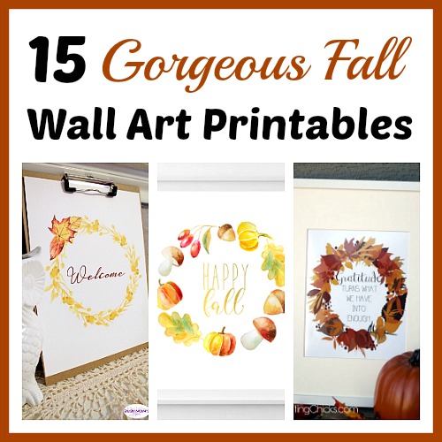 15 Gorgeous Fall Wall Art Printables- An easy and inexpensive way to decorate your home for fall is with free printables. Check out these 15 gorgeous fall wall art printables! | autumn, art print, leaf wreath printable, Thanksgiving printable, Halloween printable, #freePrintables