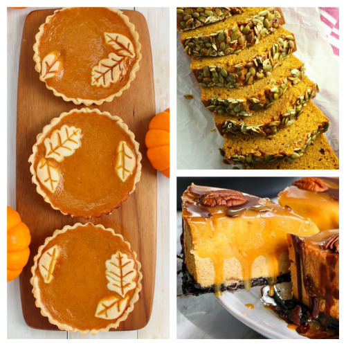 20 Completely Irresistible Pumpkin Desserts- One of the best ways to celebrate fall is with pumpkin! If you want some new and delicious pumpkin recipes to enjoy this autumn, you have to check out these completely irresistible pumpkin desserts! | baking, food, fall recipes, treat, fall desserts, pumpkin bread, pumpkin pie, #fallRecipes #pumpkinPie #pumpkinBread #dessertIdeas #ACultivatedNest