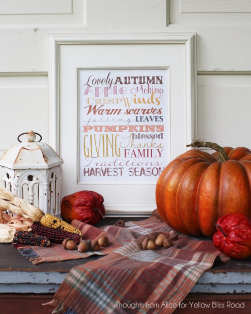 15 Gorgeous Fall Wall Art Printables - An easy and inexpensive way to decorate your home for fall is with free printables. Check out these 15 gorgeous fall wall art printables! #ACultivatedNest