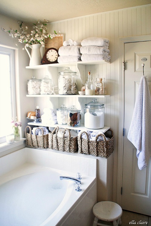 12 Genius Bathtub + Shower Organization Ideas- A Cultivated Nest