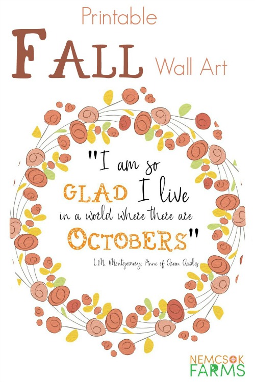 15 Gorgeous Fall Wall Artwork Printables- An easy and inexpensive way to decorate your home for fall is with free printables. Check out these 15 gorgeous fall wall art printables! | autumn, art print, leaf wreath printable, Thanksgiving printable, Halloween printable, #freePrintables