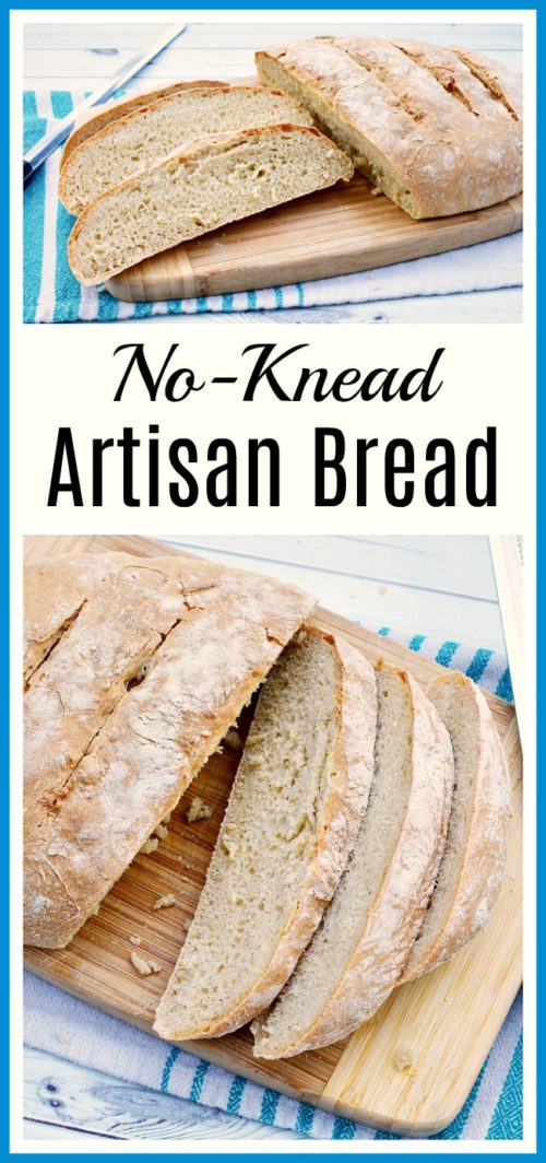 Homemade No-Knead Artisan Bread- Delicious Homemade Yeast Bread