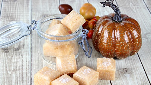 Exfoliating Pumpkin Spice Sugar Scrub Cubes- These exfoliating pumpkin spice sugar scrub cubes are such a wonderful way to pamper your skin this fall! They also make a great DIY gift! | autumn, easy, quick, homemade gift, #diy #sugarScrub #beauty #homemade