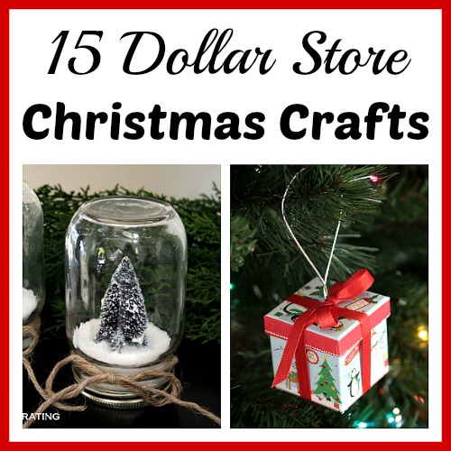 15 Dollar Store Christmas Crafts- Even if you're on a tight budget, your home can look lovely for Christmas! Check out these 15 fun and frugal dollar store Christmas crafts for ideas! | #ChristmasCrafts #ChristmasDIYs #homemadeOrnaments #diyProjects #ACultivatedNest