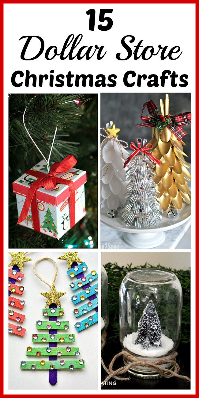 15 Dollar Store Christmas Crafts- You can decorate your home for Christmas even if you're on a tight budget! Check out these 15 frugal dollar store Christmas crafts! | #Christmas #DIY #craft #dollarStore #ACultivatedNest