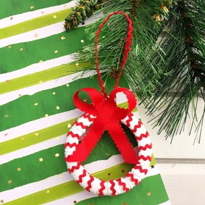 Candy Cane Mason Jar Lid Ornament- A Cultivated Nest