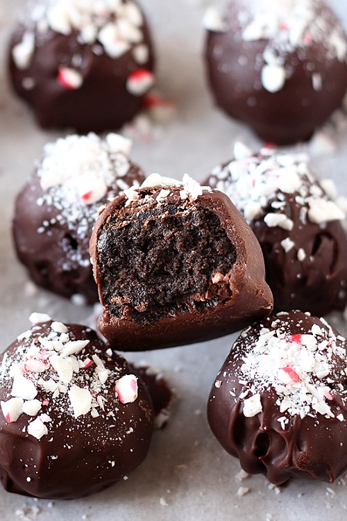 Peppermint Oreo Truffles- For a sweet treat this Christmas, make some of these 15 classic candy recipes! There are so many delicious candies to choose from! | #ChristmasRecipes #candyRecipes #dessert #dessertRecipes #ACultivatedNest