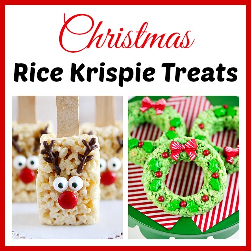 15 Homemade Christmas Rice Krispie Treats- A fun and delicious way to celebrate the holidays is with these homemade Christmas Rice Krispie Treats! | reindeer, wreath, Santa, elf, lumps of coal, #ChristmasRecipes #dessertRecipes #riceKrispies #desserts #ACultivatedNest