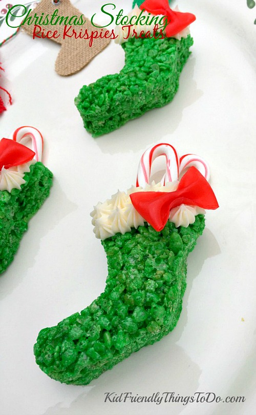 15 Christmas Homemade Rice Krispie Treats- A fun and delicious way to celebrate the holidays is with these homemade Christmas Rice Krispie Treats! | reindeer, wreath, Santa, elf, lumps of coal, #ChristmasRecipes #dessertRecipes #riceKrispies #desserts #ACultivatedNest