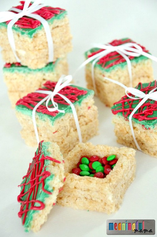 15 Christmas Homemade Rice Krispie Treats- A fun and delicious way to celebrate the holidays is with these homemade Christmas Rice Krispie Treats! | reindeer, wreath, Santa, elf, lumps of coal, #ChristmasRecipes #dessertRecipes #riceKrispies #desserts #ACultivatedNest