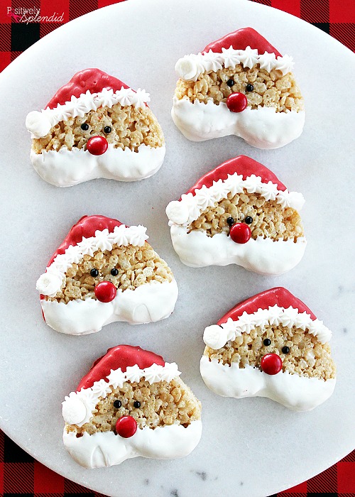15 Homemade Christmas Rice Krispie Treats- A fun and delicious way to celebrate the holidays is with these homemade Christmas Rice Krispie Treats! | reindeer, wreath, Santa, elf, lumps of coal, #ChristmasRecipes #dessertRecipes #riceKrispies #desserts #ACultivatedNest