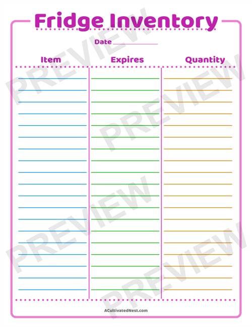 Organizing the Freezer (with Printable Freezer Inventory & Labels!)   Freezer inventory printable, Freezer labels printable, Inventory printable