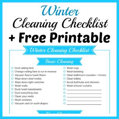 Winter Cleaning Checklist + Free Printable