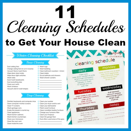 cleaning schedule for home