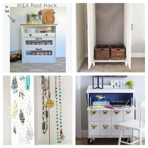 20 Clever DIY IKEA Hacks for Organizing- If you want to organize your home with IKEA products, but wish there were more styles and colors to choose from, then you need to check out these clever IKEA storage hacks! | diy IKEA organization, #organizingTips #homeOrganization #diyOrganization #organize #ACultivatedNest