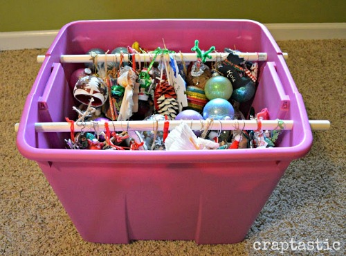 DIY Ornament Organizing Hacks- Organizing your Christmas decorations doesn't have to be difficult, or expensive. This year, give these clever Christmas decoration storage hacks a try! | Christmas organization ideas, budget organizing ideas, upcycle, repurpose, Christmas storage containers, #Christmas #organizingTips #ACultivatedNest