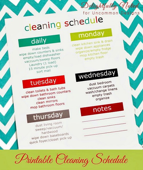13 Cleaning Schedules to Get Your House Clean- These handy cleaning schedules will make keeping your home tidy easier! Many free printable cleaning schedules are included! | #freePrintables #cleaningSchedules #cleaningTips #printables #ACultivatedNest