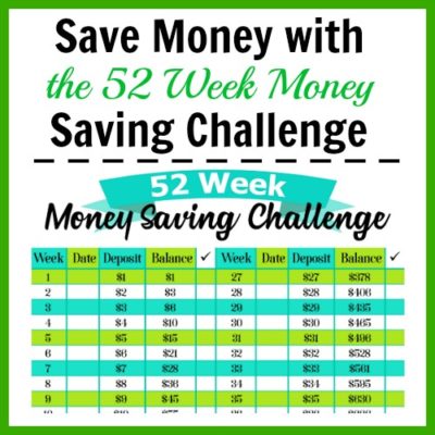 The 52 Week Money Saving Challenge + Free Printable!