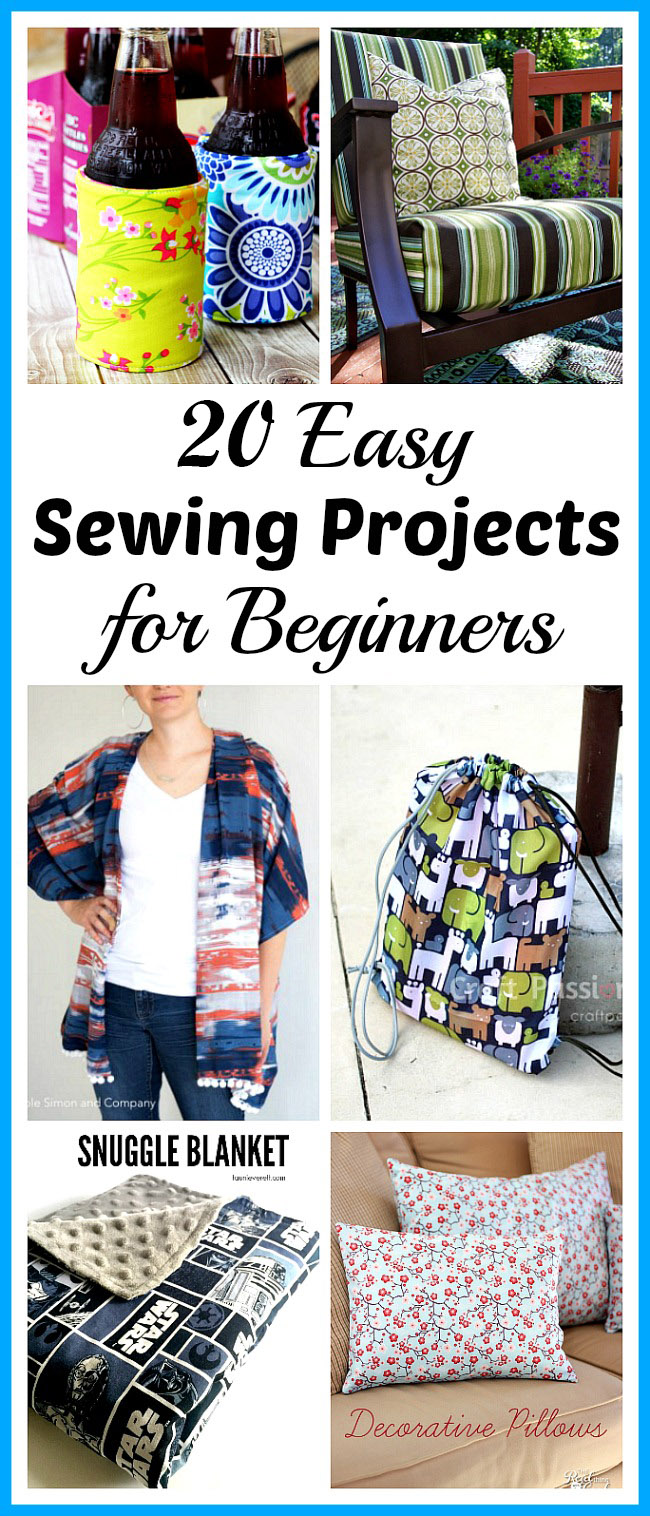 20 More Easy Sewing Projects for Beginners- Ever wanted to sew your own clothes, décor, or gifts but not known how to start? Sewing isn't so scary if you follow the right tutorials! Check out these easy sewing projects for beginners for some great projects to start with! | how to sew, sewing projects, easy patterns, easy DIY sewing projects, how to sew pillows, how to sew clothes, gifts to sew, homemade gifts, #sewing, #diy #craft, #sewingPattern #ACultivatedNest