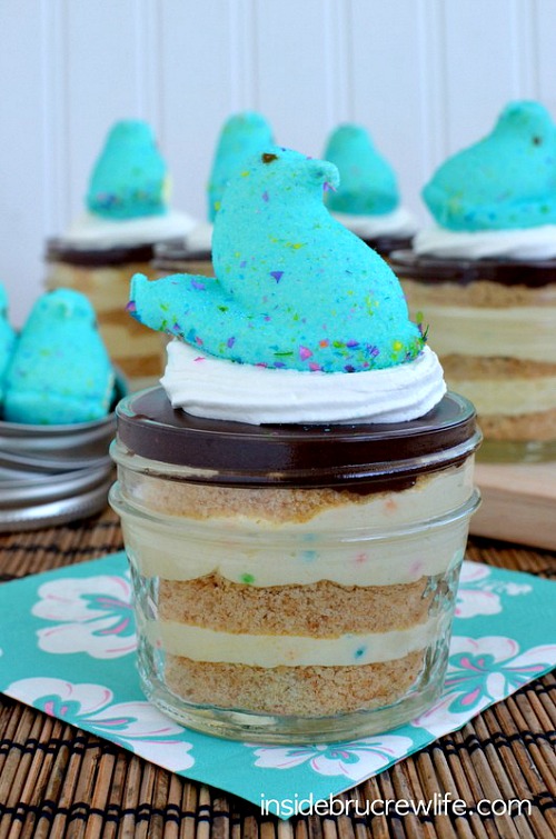 15 Easter Desserts to Make with Peeps- A fun and festive way to make delicious Easter recipes is by using Peeps! If you're a fan of Peeps chicks or bunnies, then you have to check out these 15 Easter desserts to make with Peeps! | ways to use extra Peeps, Easter treats, Easter snacks, colorful Easter desserts, bunny, sweet, food #Easter #Peeps #dessert #recipe