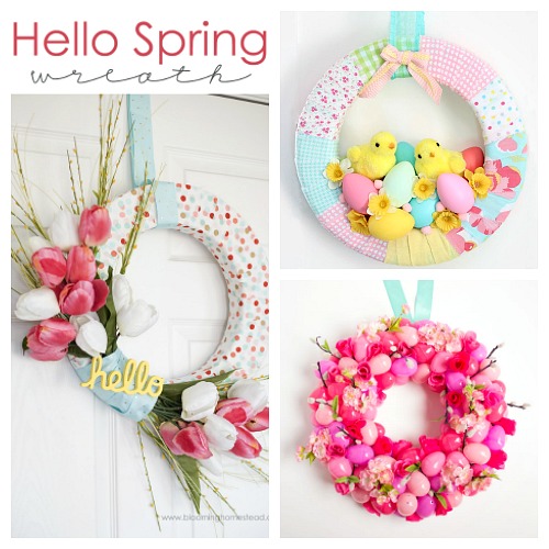 15 Gorgeous DIY Easter Wreaths- The best way to brighten up your home for Easter is with a beautiful wreath on your front door. Skip the store and make your own spring wreath for less by following these tutorials for DIY Easter wreaths! There are so many cute ones to choose from! | spring, flowers, chick, eggs, front door decor, Easter decorations, tutorials, #Easter #diy #wreath #craft