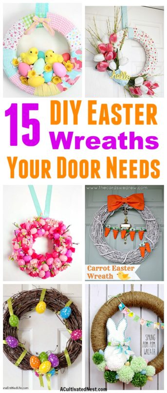 15 Gorgeous DIY Easter Wreaths- A Cultivated Nest